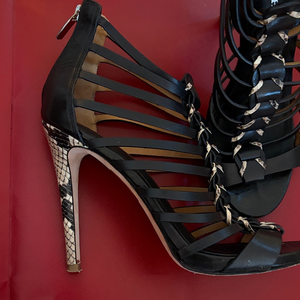 Coach Black Strappy Heels - Picture 2 of 4